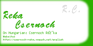 reka csernoch business card